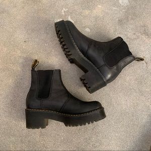 Dr Martens Rometty Wyoming Leather Platform Chelsea Boots, Size US Women 6